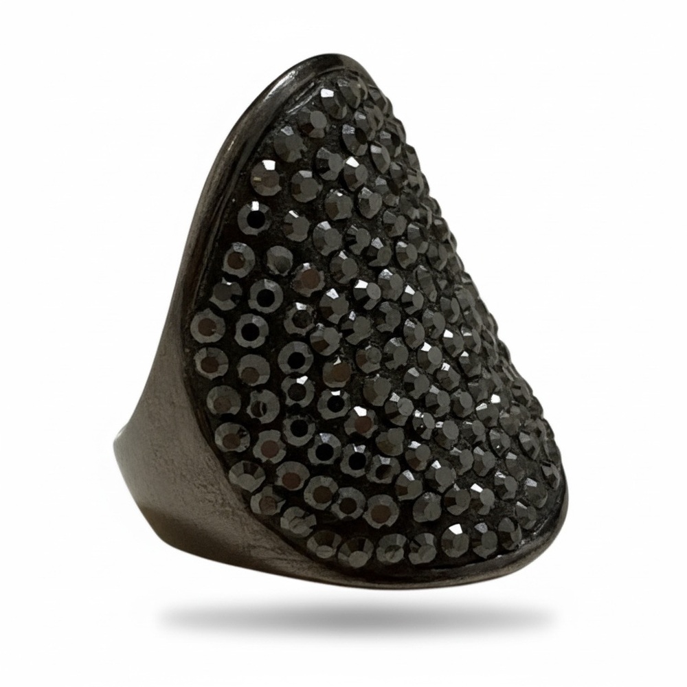 Henri Bendel Black Crystal Statement Ring